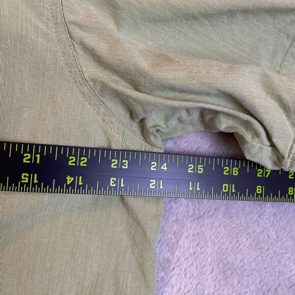 Columbia Mens Shirt XL Green Short-Sleeve Button-Up Cotton Blend Casual Outdoor - Picture 4 of 10